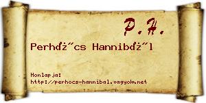 Perhócs Hannibál névjegykártya